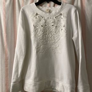 J. Crew embroidered sweatshirt
